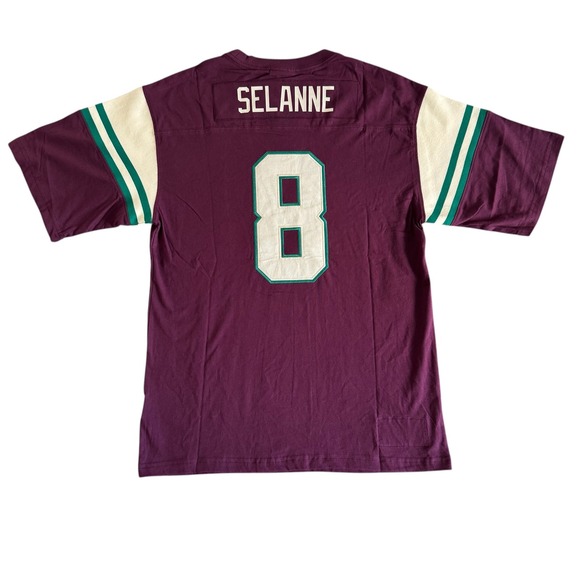 Mitchell & Ness Other - Mitchell &‎ Ness Anaheim Ducks Teemu Selanne #8 Icon Tee Plum Medium NWT $110